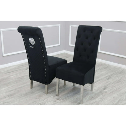 black dining chair