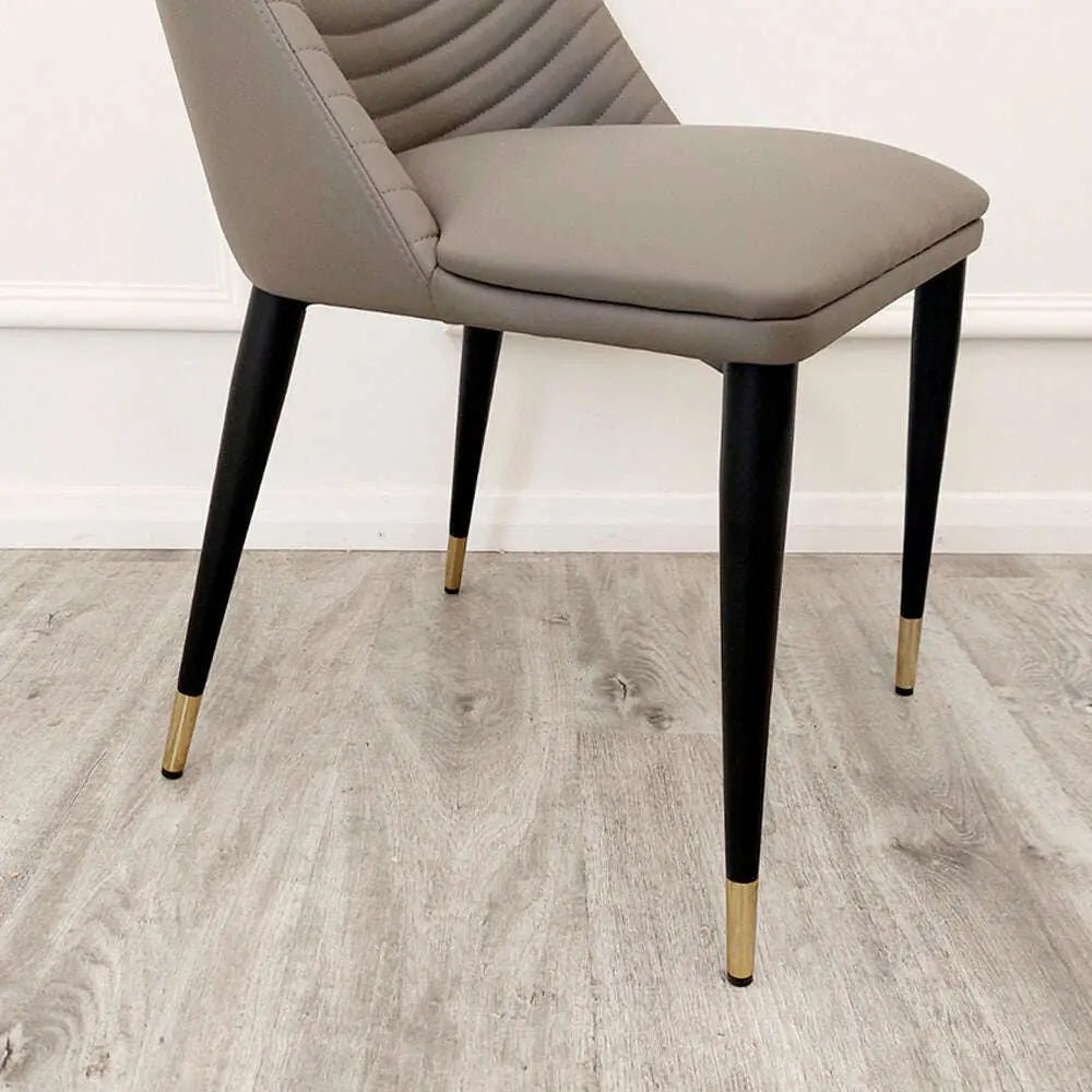 Alba Dining Chairs x4 - Foundit DirectDining Chairblack and gold pin leg dining chair