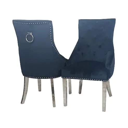 Duke Dining Chairs x4 - Foundit DirectDining Chairdark blue dining chair